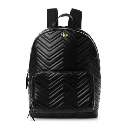 Gucci Calfskin Matelasse GG Marmont Day Backpack Black 1 of 4