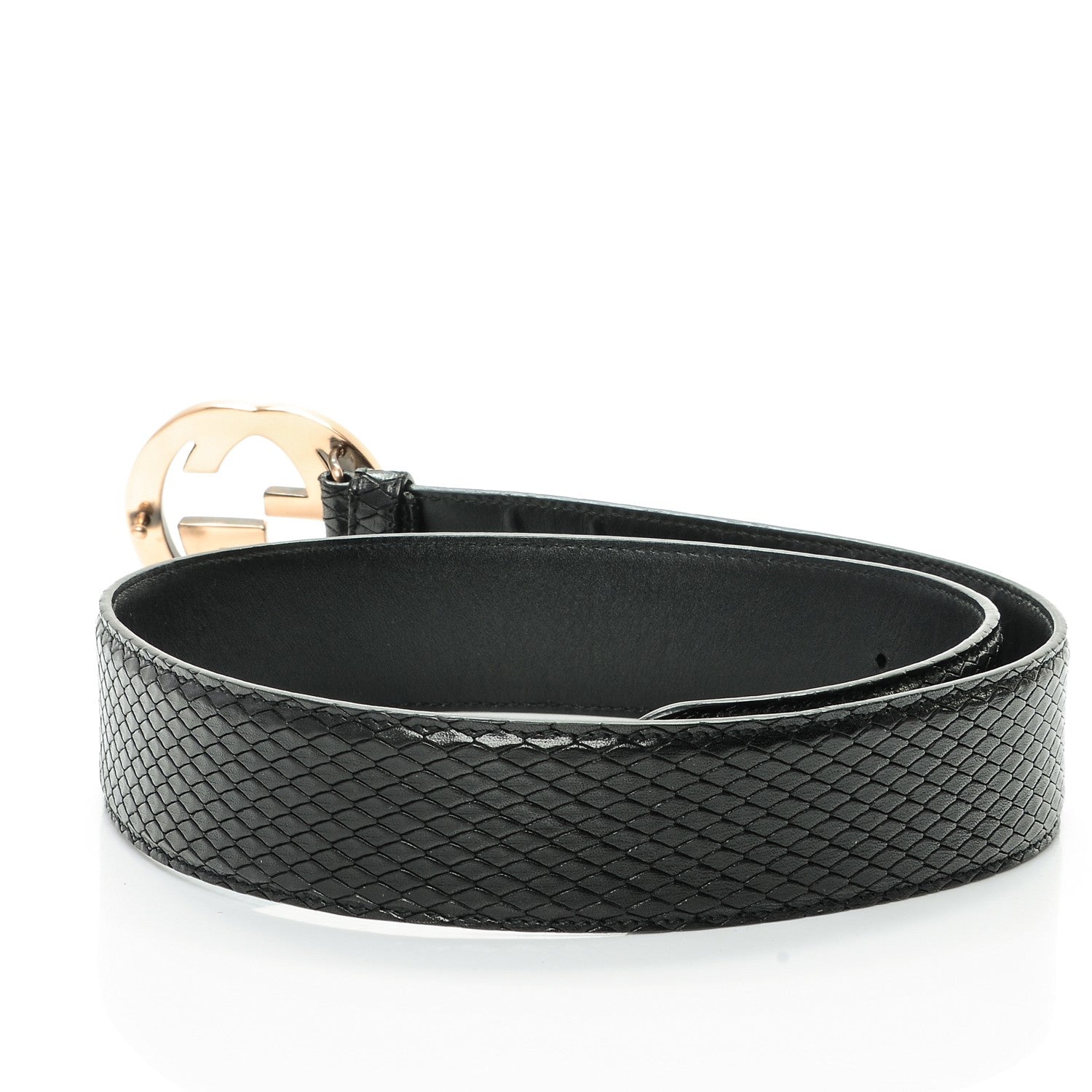 Gucci Python Interlocking G Belt 80 32 Black 4 of 8