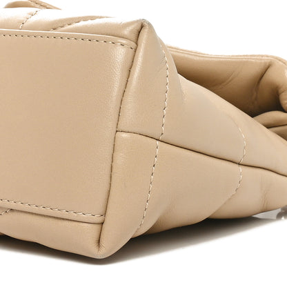 Saint Laurent Lambskin Quilted Toy Loulou Puffer Monogram Chain Satchel Nude Powder 10 of 10