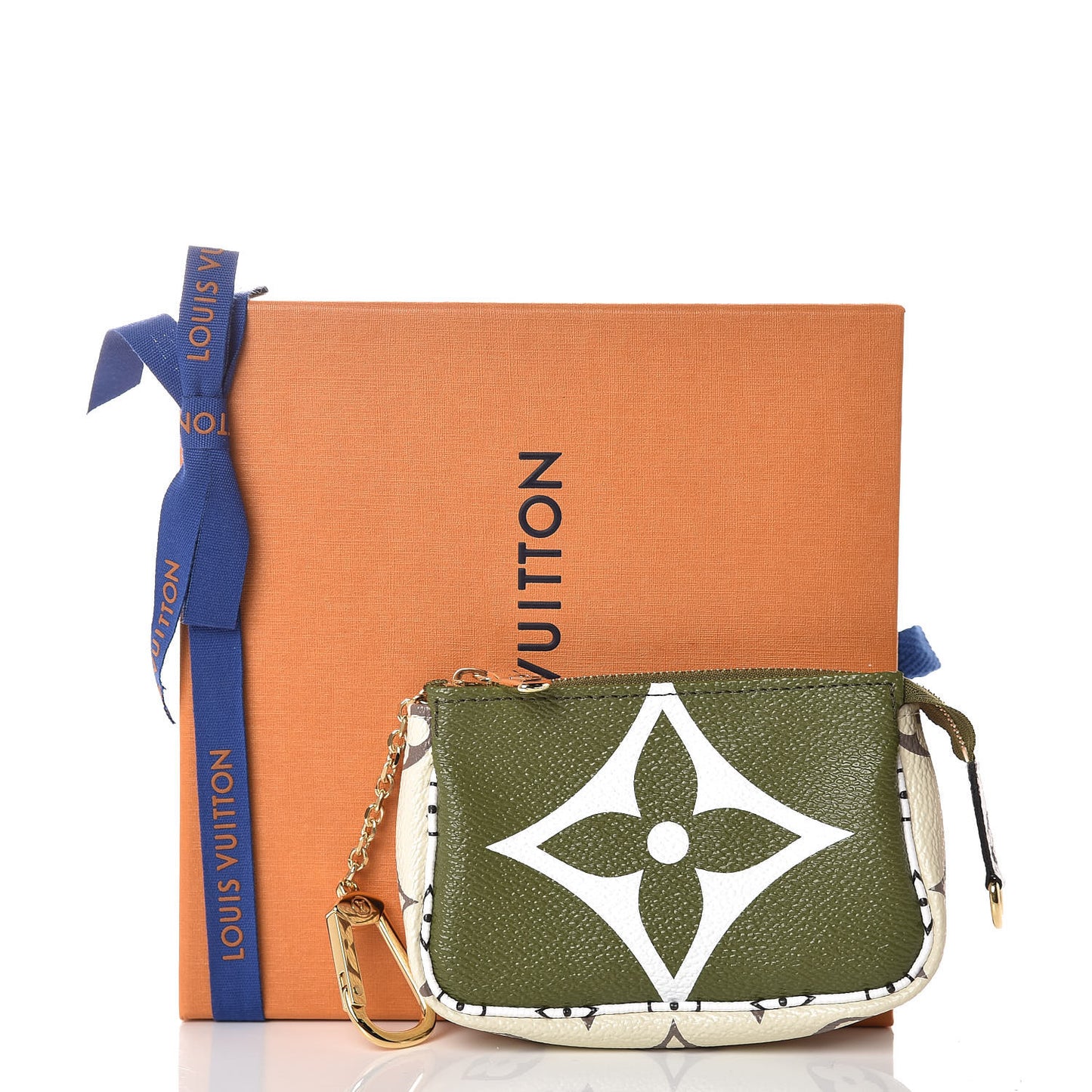 Monogram Giant Micro Pochette Accessories Kaki White