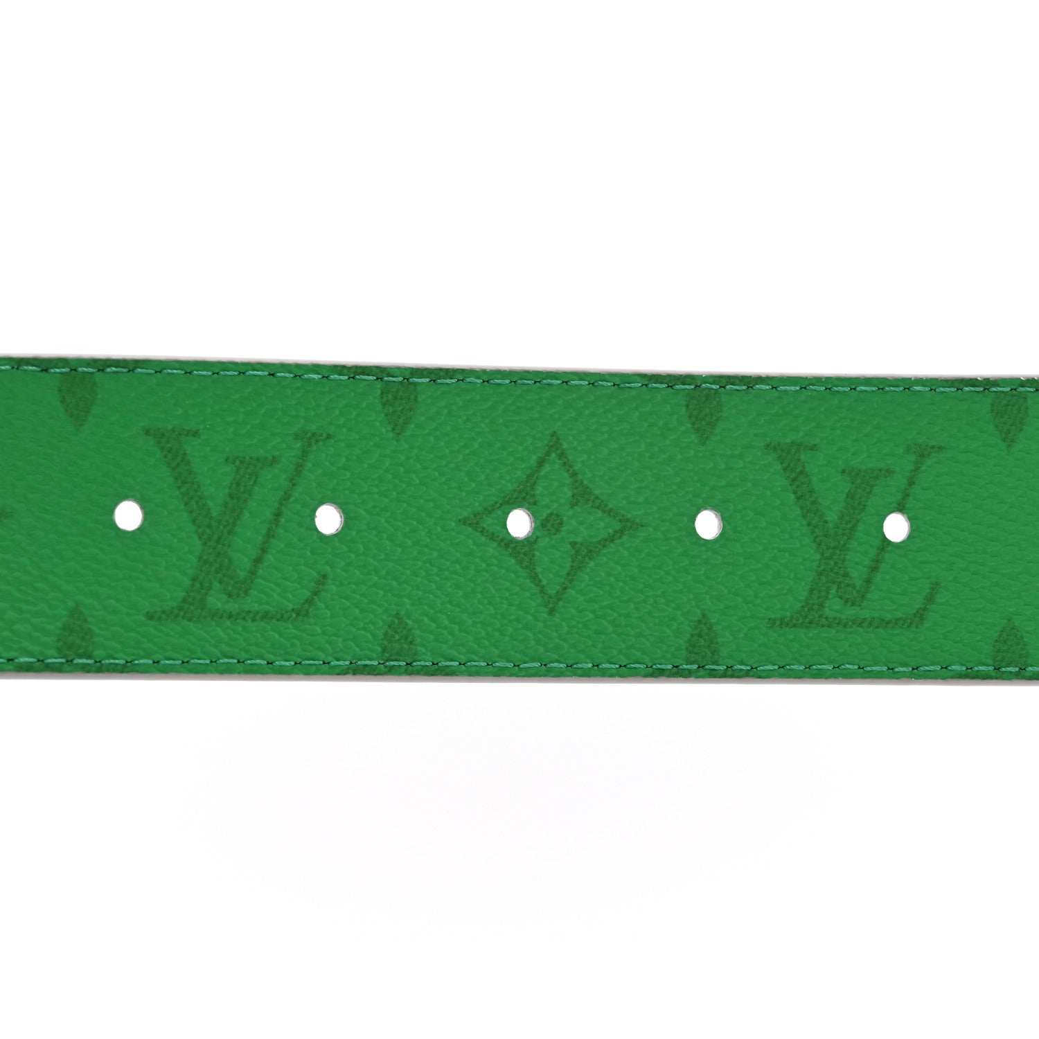 Louis Vuitton Monogram 40mm Reversible LV Initiales Belt 85 34 White Green 4 of 6
