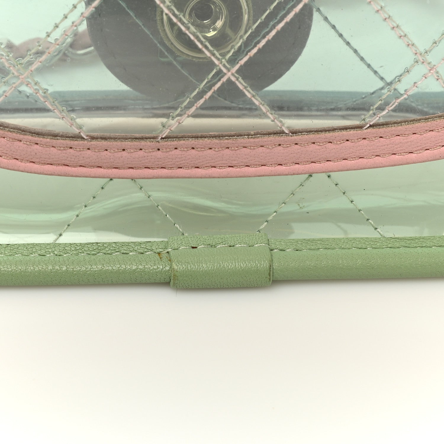 Chanel Lambskin PVC Quilted Medium Coco Splash Flap Blue Green 13 of 14
