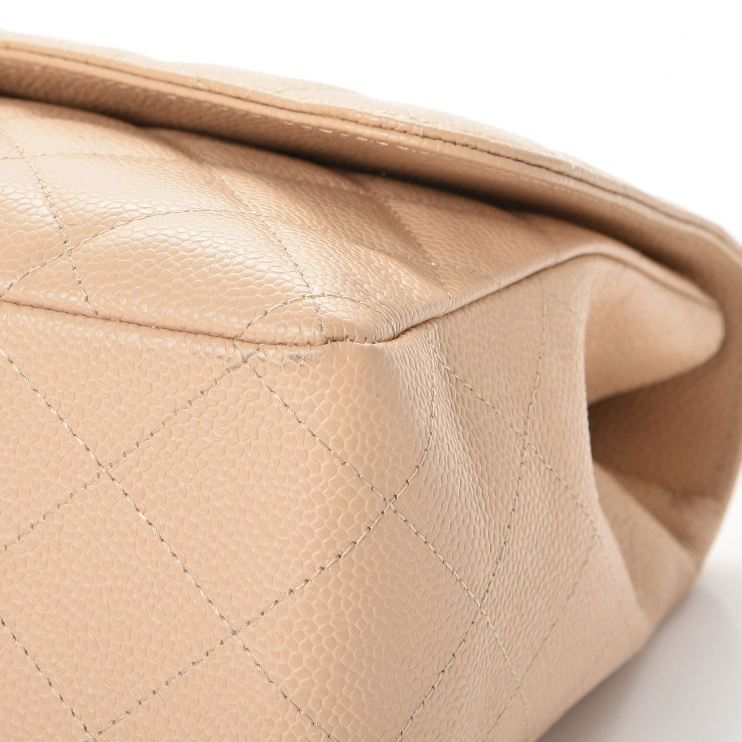 Chanel Caviar Quilted Jumbo Single Flap Beige Clair 15 of 16