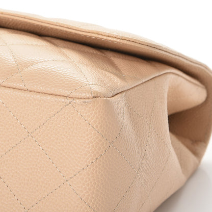 Chanel Caviar Quilted Jumbo Single Flap Beige Clair 15 of 16