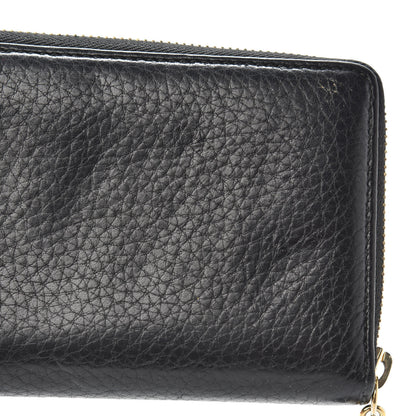 Gucci Pebbled Calfskin Soho Zip Around Wallet Black 6 of 9