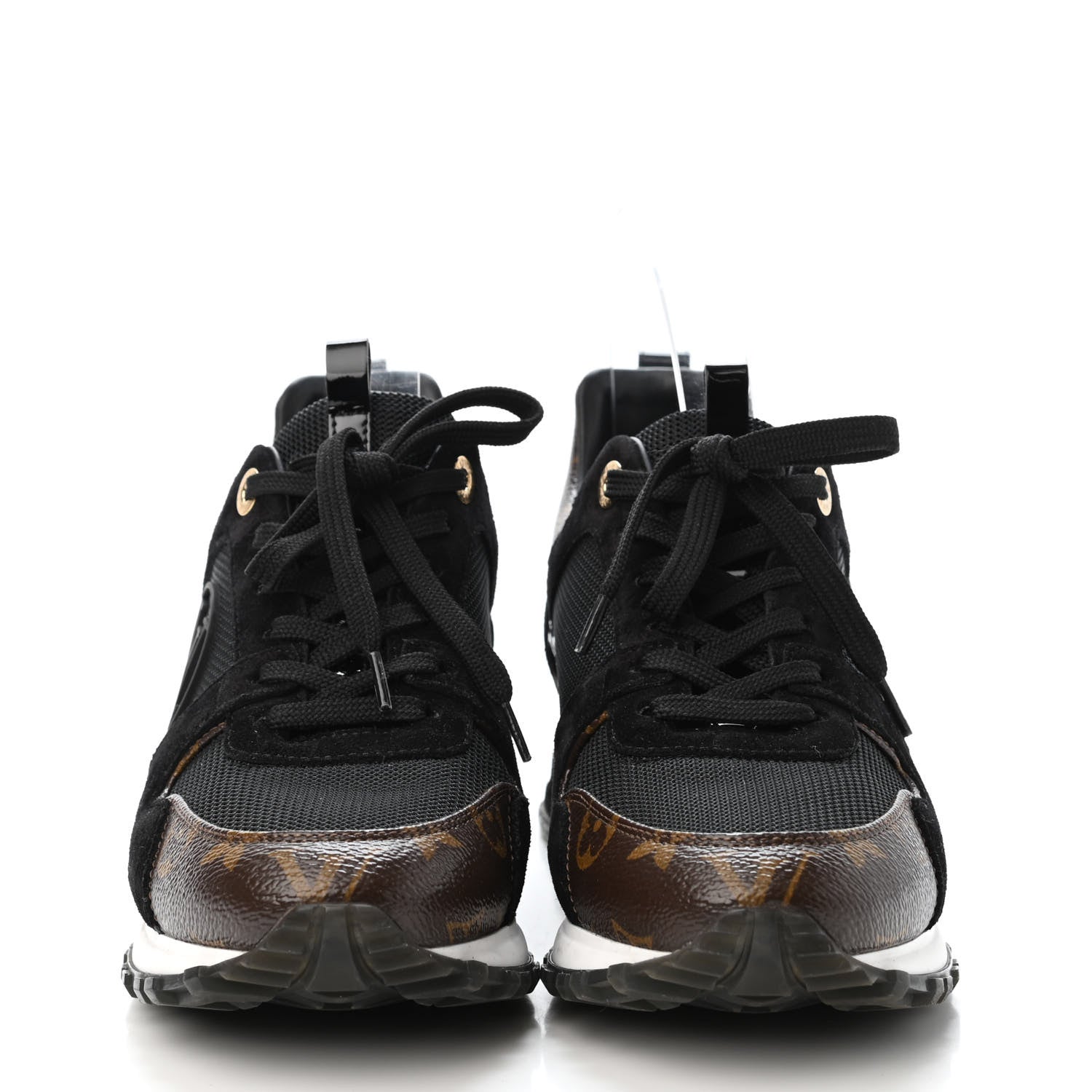 Louis Vuitton Suede Monogram Run Away Sneakers 37.5 Black 2 of 4