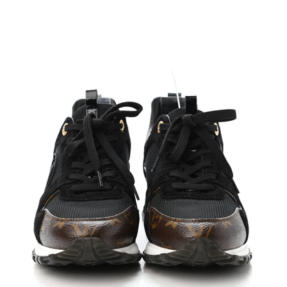 Louis Vuitton Suede Monogram Run Away Sneakers 37.5 Black 2 of 4