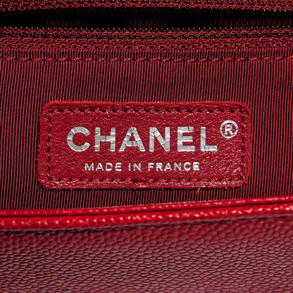 Chanel Caviar Quilted New Medium Boy Flap Dark Red 7 of 9