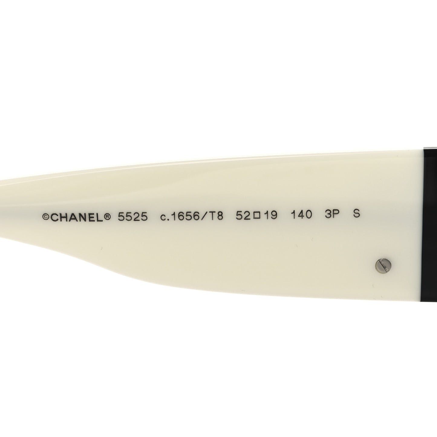 Acetate Polarized Rectangle Sunglasses 5525 Black White