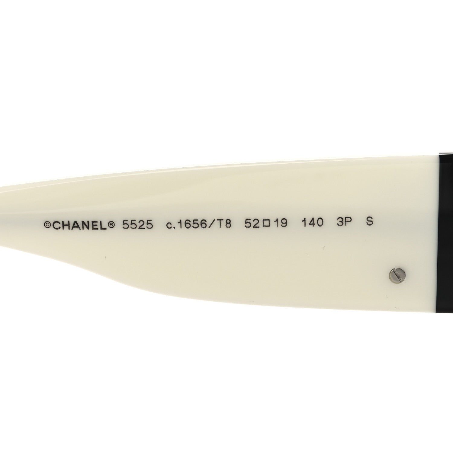 Chanel Acetate Polarized Rectangle Sunglasses 5525 Black White 5 of 7