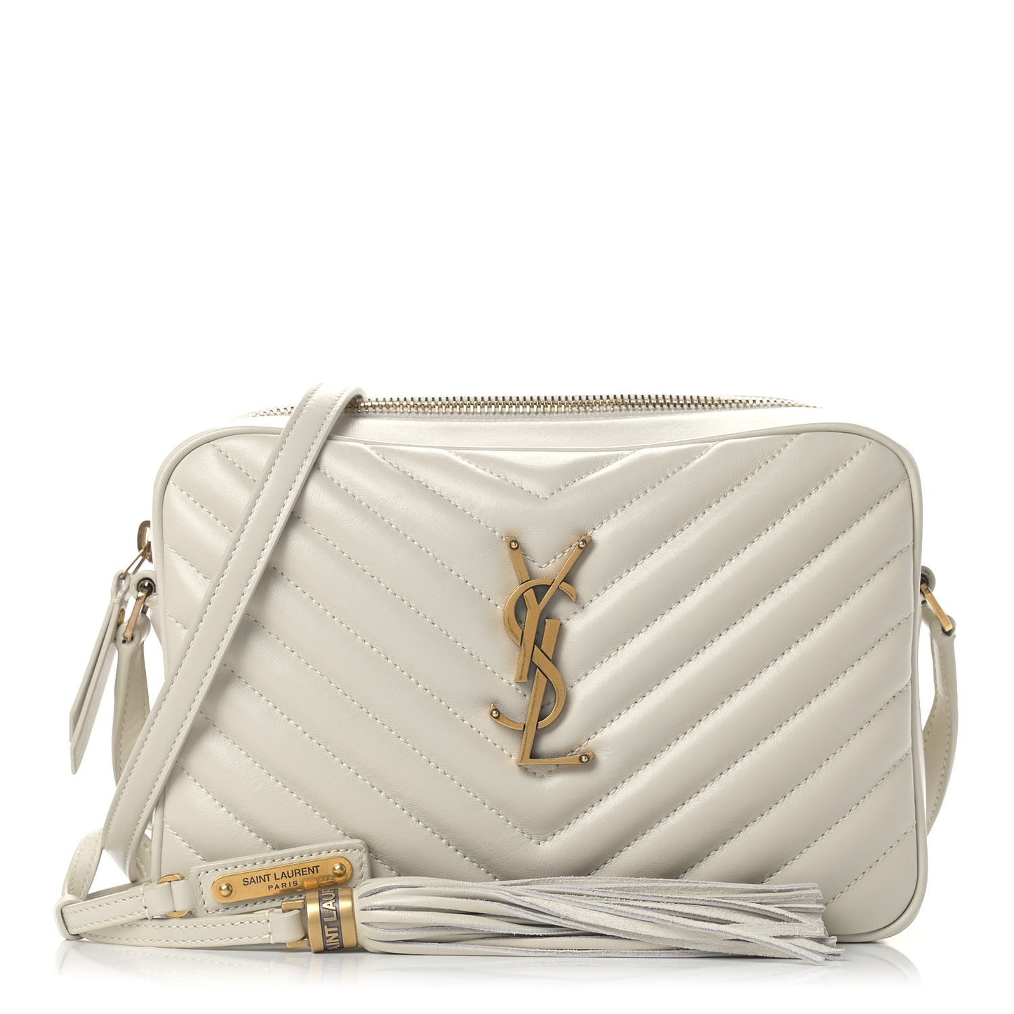 Calfskin Matelasse Monogram Lou Camera Bag Crema Soft