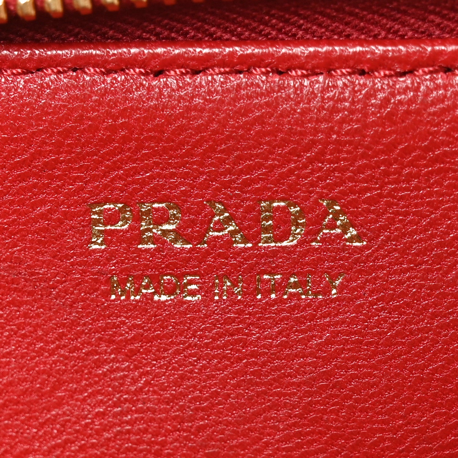 Prada Saffiano Metal Zip Around Key Holder Fuoco 1915254