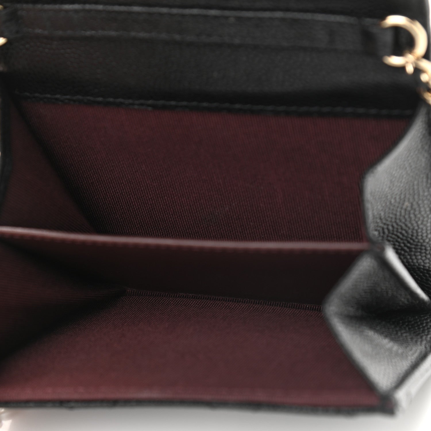 Chanel Caviar Quilted Flap Card Holder On Chain Black 6 of 10