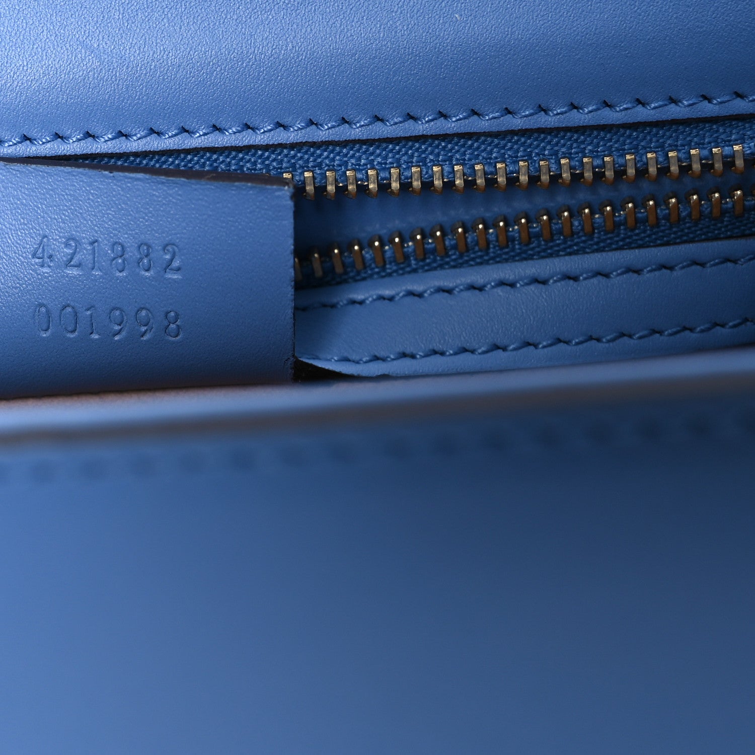 Gucci Calfskin Small Sylvie Shoulder Bag Clear Sky Blue 7 of 11