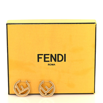 Fendi Metal FF Hoop Earrings Gold 5 of 5
