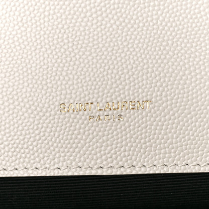 Saint Laurent Grain De Poudre Medium Classic Monogram Kate Satchel Blanc Vintage 6 of 11