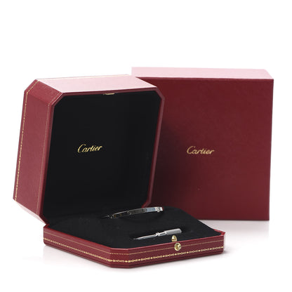 Cartier 18K White Gold Small LOVE Bracelet 17 6 of 6