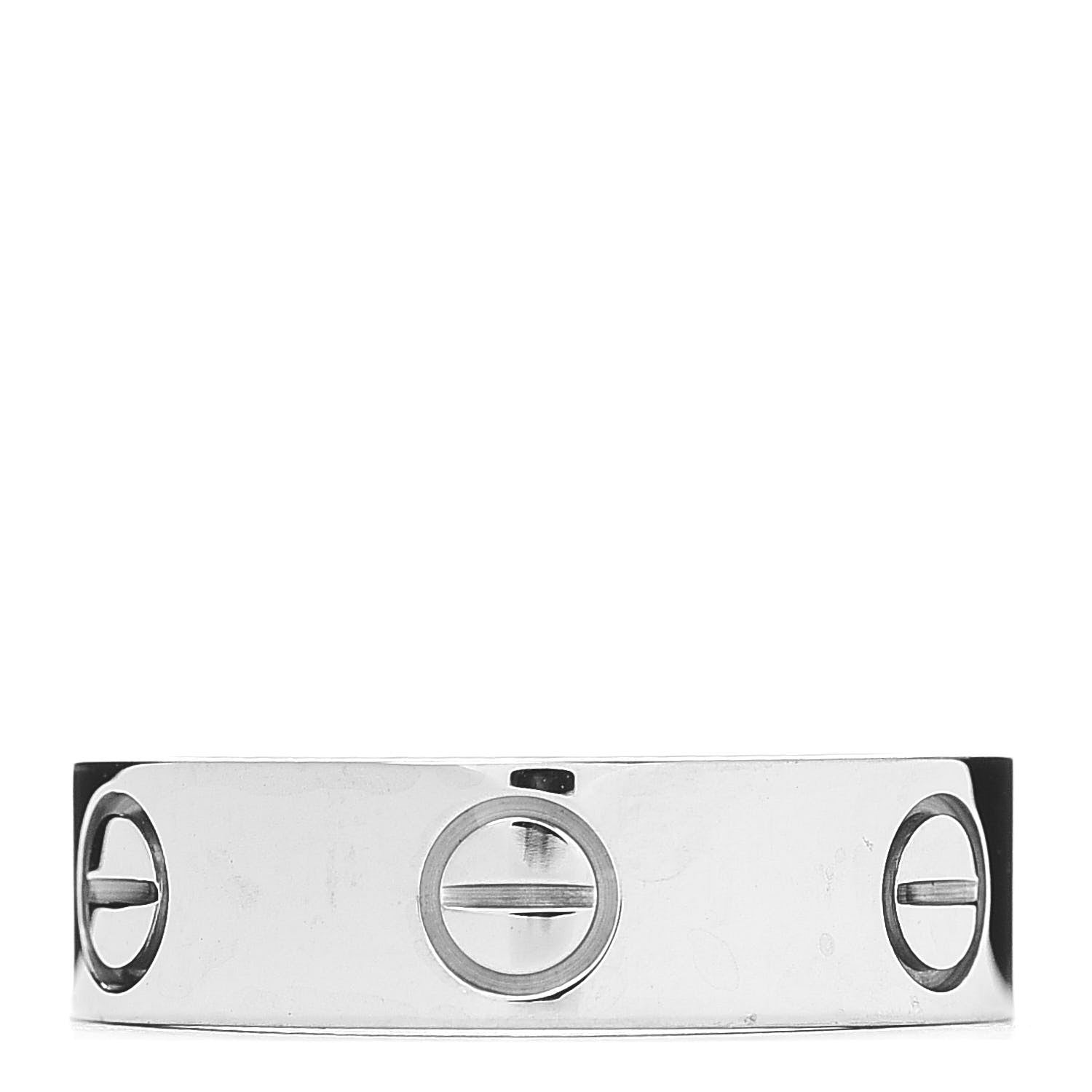 Cartier 18K White Gold 5.5mm LOVE Ring 53 6.25 1 of 4