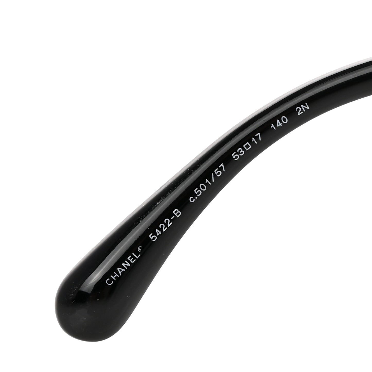 Acetate Strass Square Sunglasses 5422-B Black
