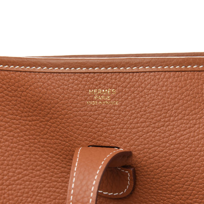 Hermes Taurillon Clemence Evelyne III PM Gold 6 of 10