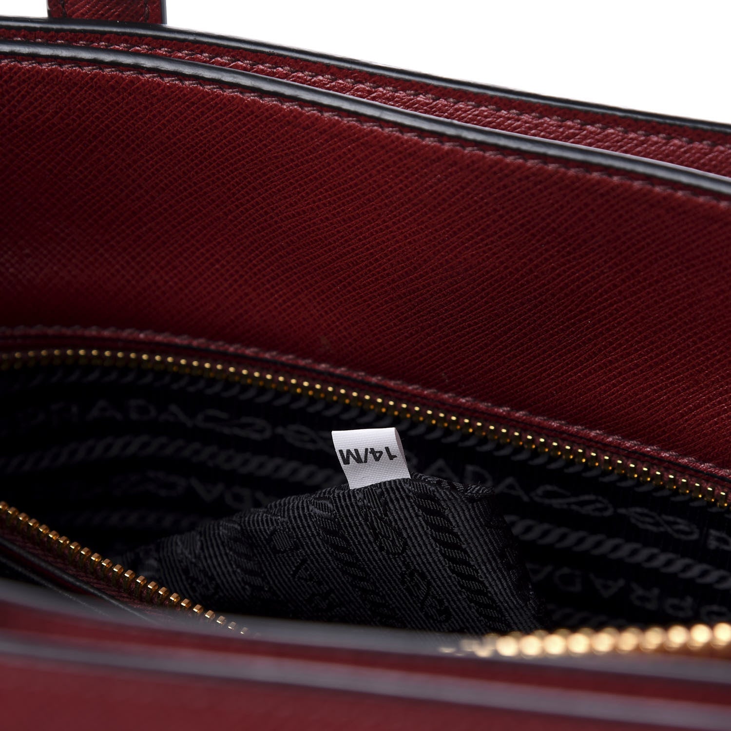 Prada Saffiano Soft Tote Cherry 8 of 10
