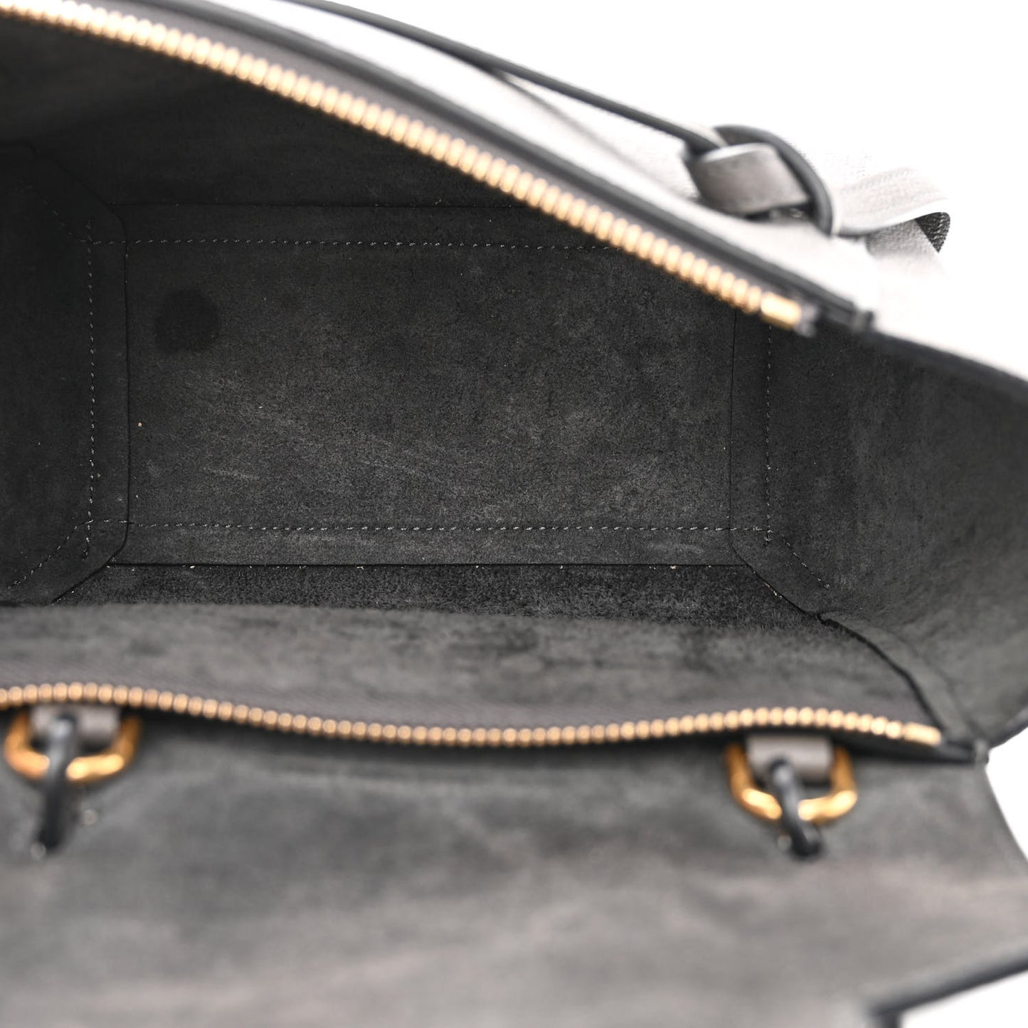 Grained Calfskin Nano Belt Bag Grey