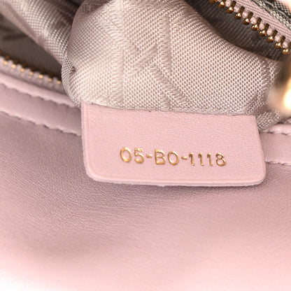 Christian Dior Metallic Lambskin Cannage Mini Lady Dior Lotus 6 of 10