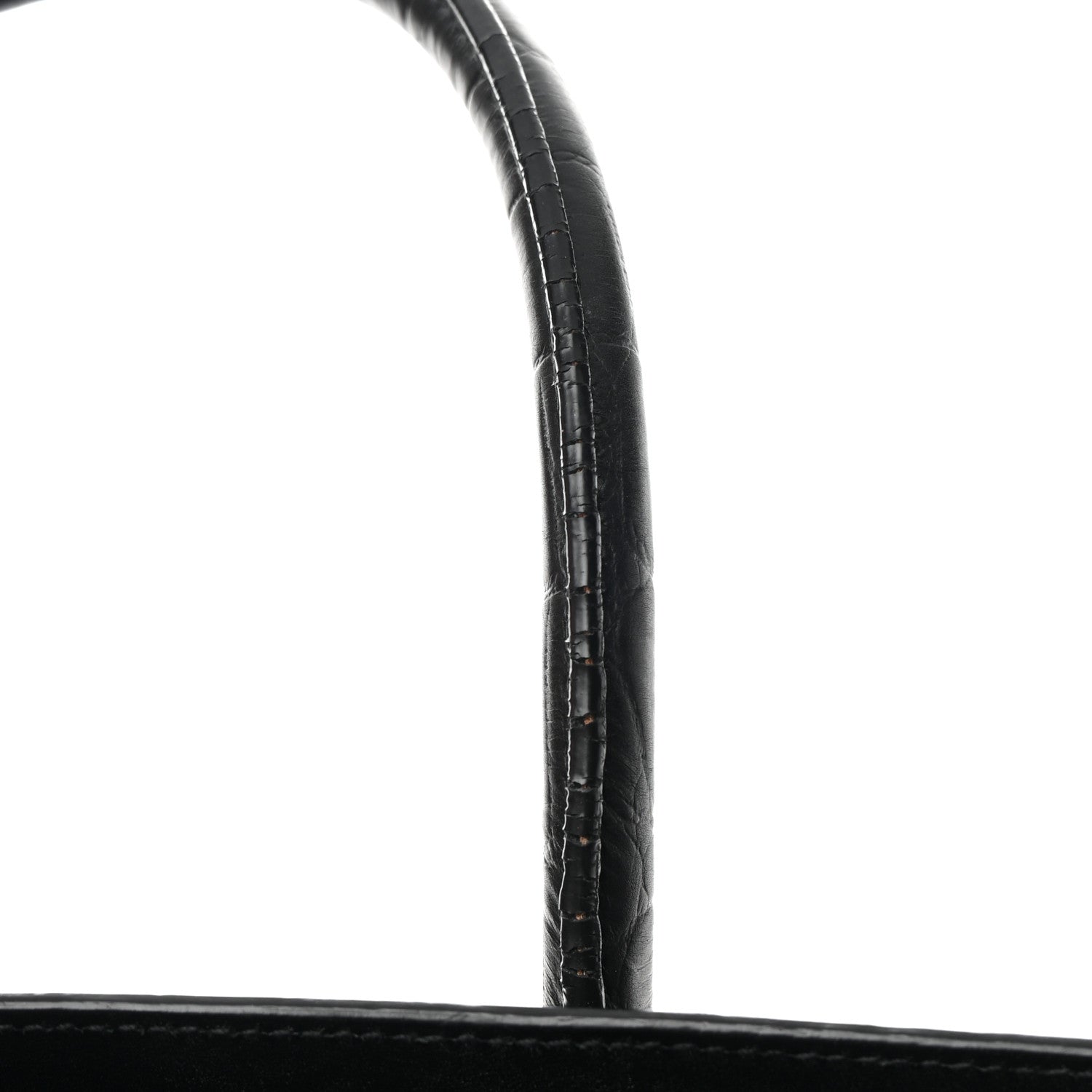 Saint Laurent Calfskin Crocodile Embossed Large Sac De Jour Carryall Black 23 of 26