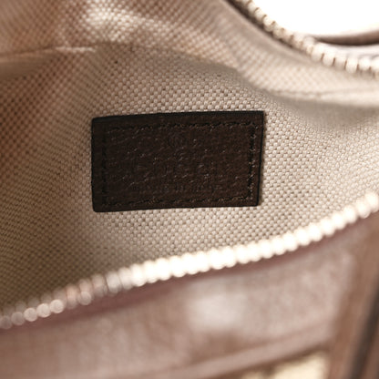 Gucci GG Supreme Monogram Textured Calfskin Web Small Attache Shoulder Bag Beige Ebony New Acero 6 of 10