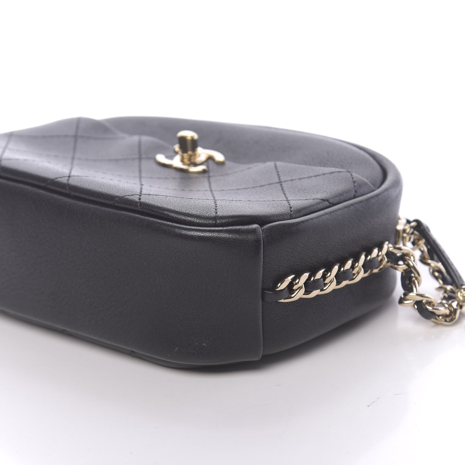 Chanel Goatskin Quilted Small Casual Trip Camera Case Black 9 of 12