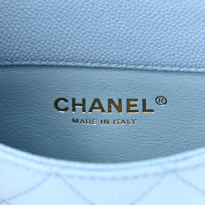 Chanel Shiny Caviar Pick Me Up Flap Belt Bag Light Blue 6 of 10