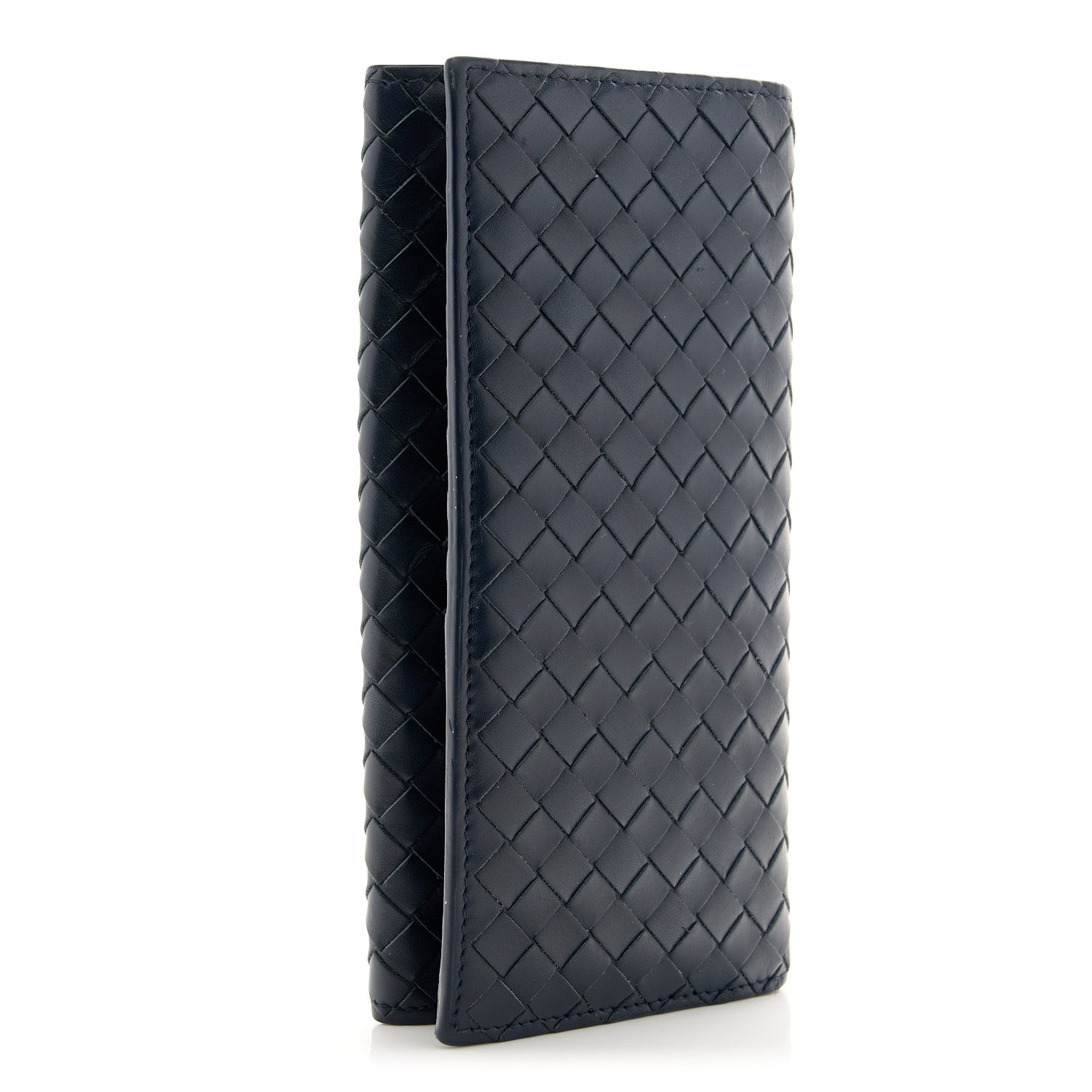 Bottega Veneta Nappa Intrecciato Continental Flap Wallet Blue 3 of 10