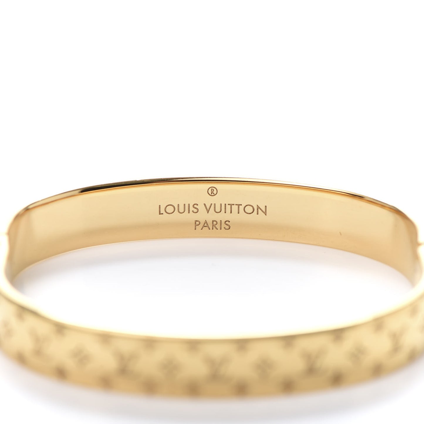 Brass Monogram Nanogram Cuff S Gold