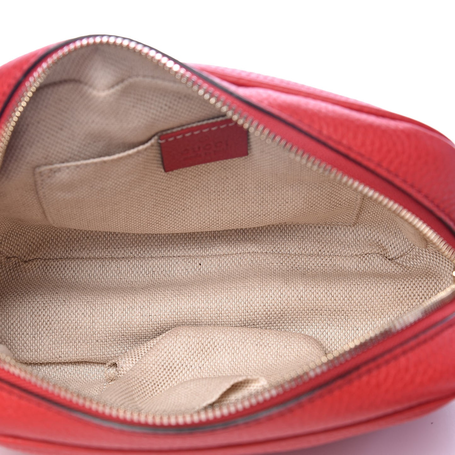 Pebbled Calfskin Small Soho Disco Bag Tabasco Red