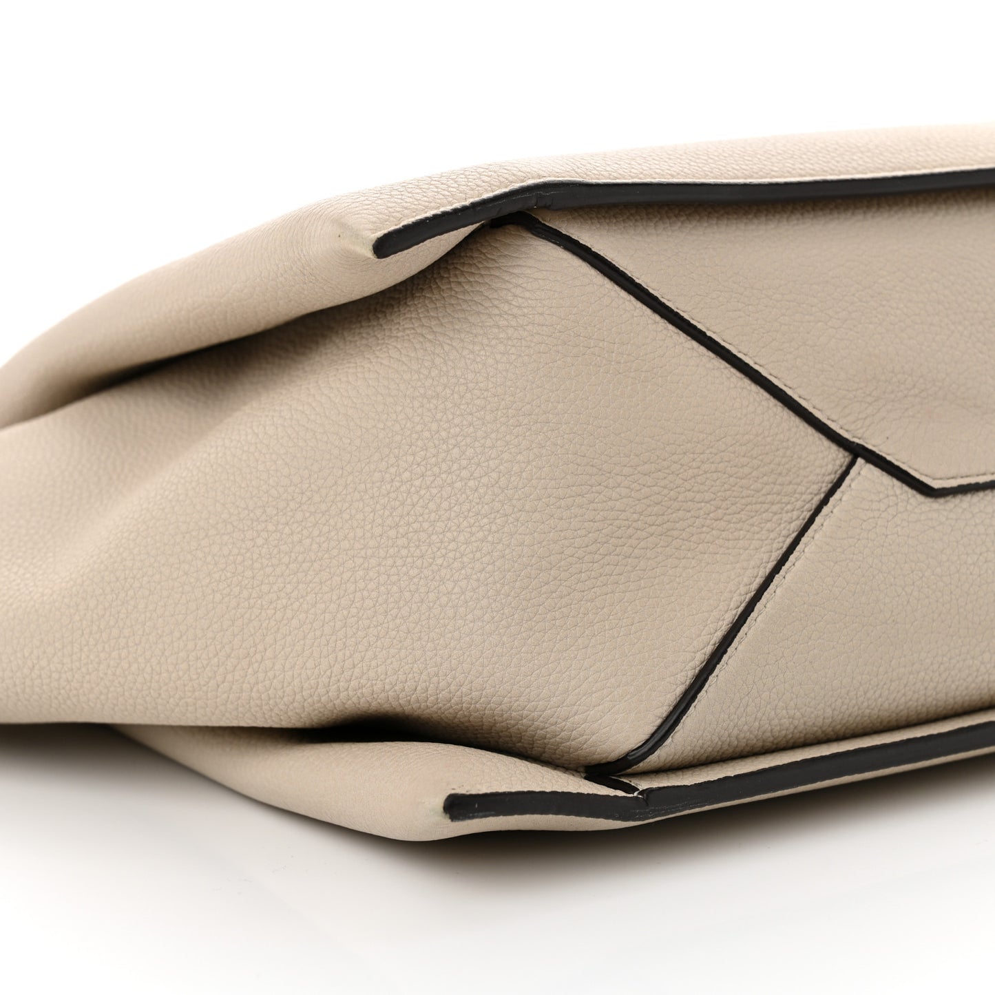 Baby Grained Calfskin Medium Tri-Fold Bag Dune