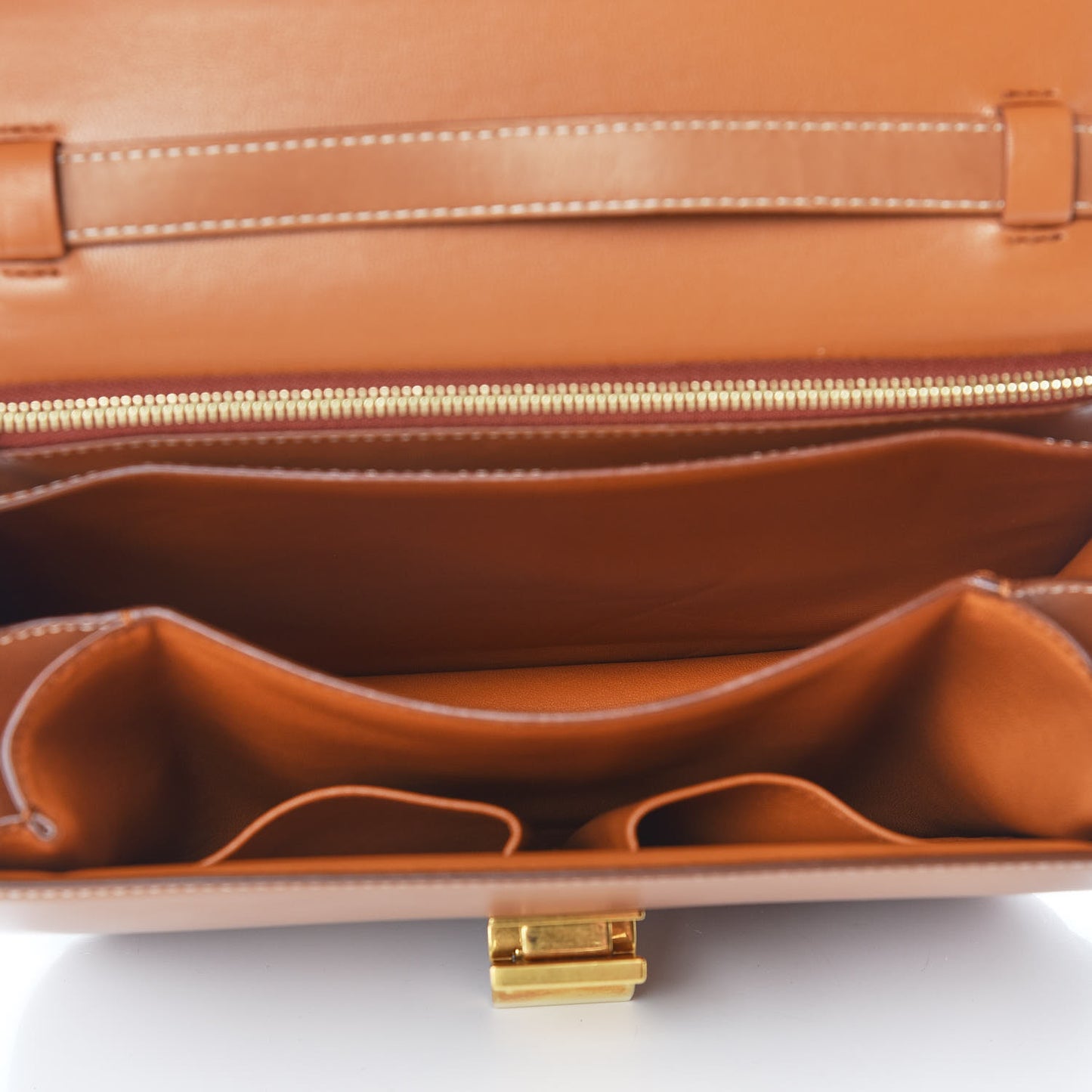 Smooth Calfskin Medium Classic Box Flap Bag Camel