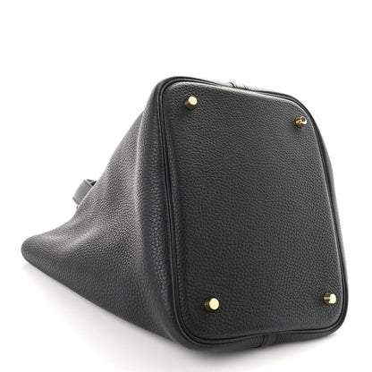 Hermes Taurillon Clemence Picotin Lock 22 MM Black 4 of 10