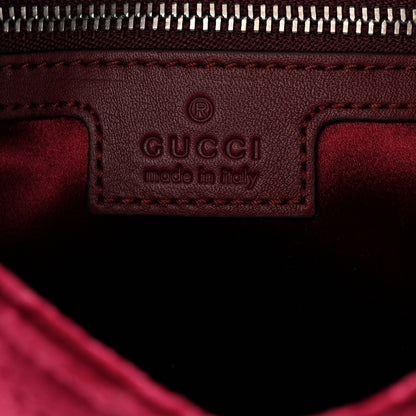 Gucci New Velvet Ashmir GG Monogram Small Jackie 1961 Hobo Red 7 of 11