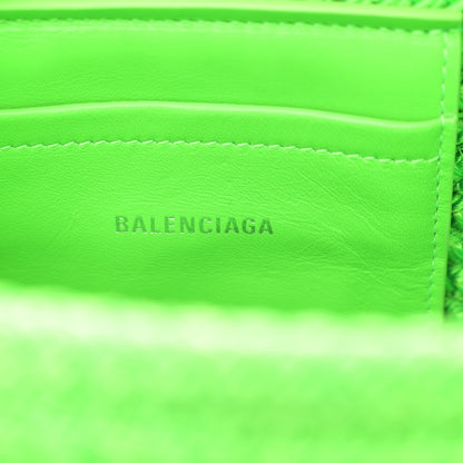 Balenciaga Nylon Lambskin Woven Mini Ibiza Basket With Strap Acid Green 6 of 10