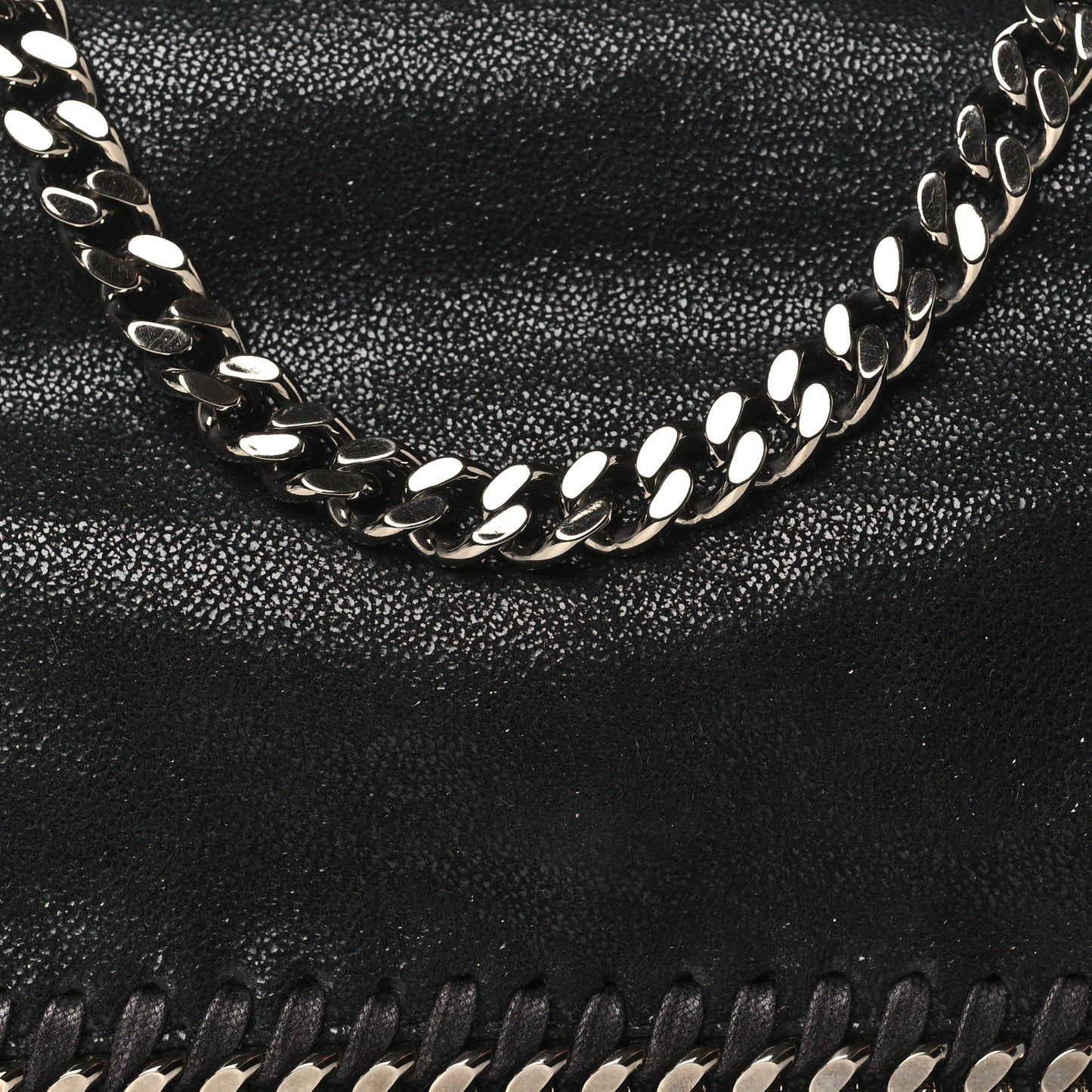 Shaggy Deer Falabella Fold Over Clutch Black