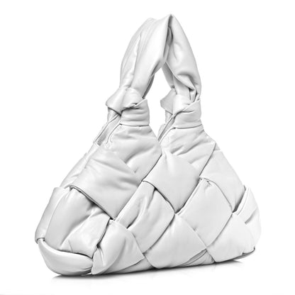 Bottega Veneta Lambskin Padded Lock Tote White 3 of 10
