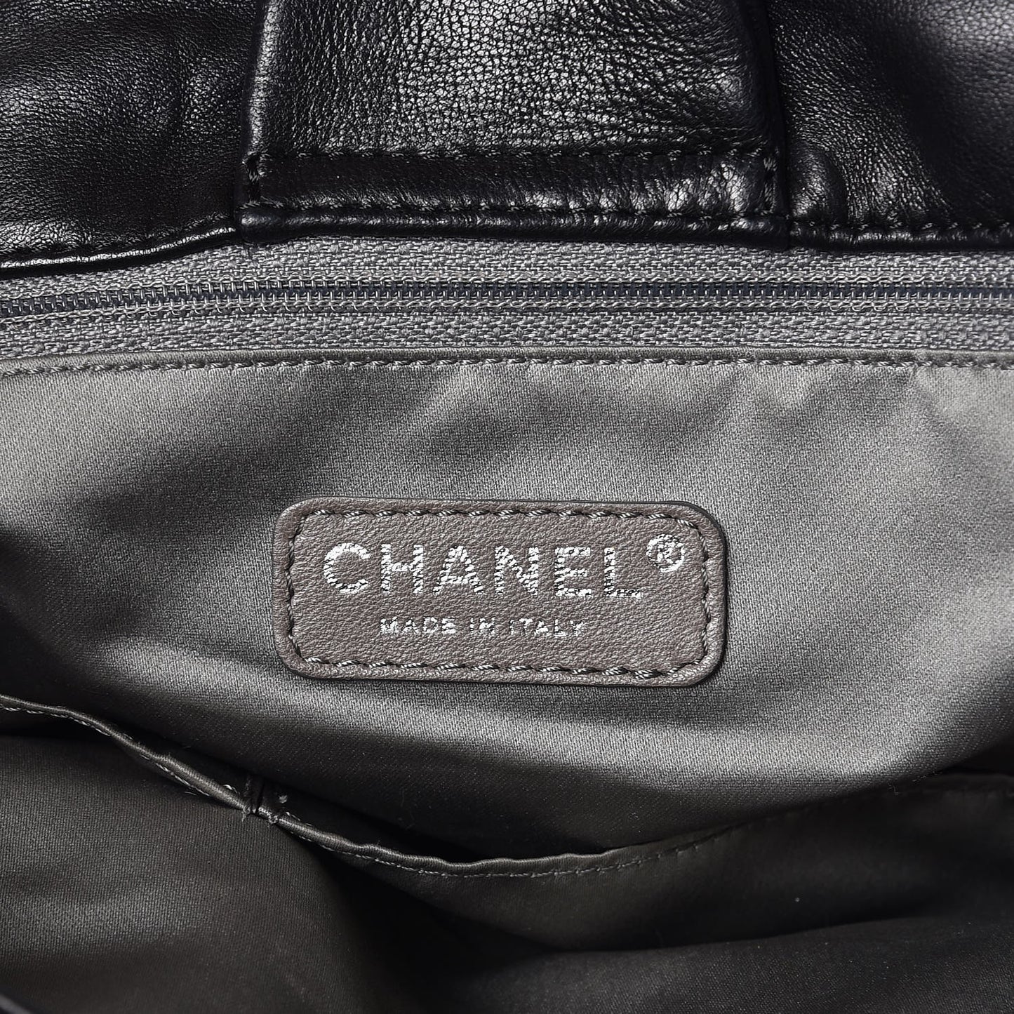 Lambskin Patent Calfskin Brooklyn Patchwork Flap Black