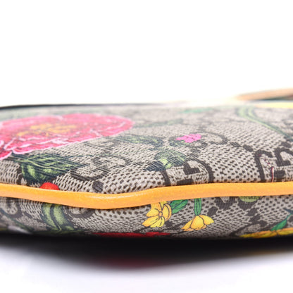 Gucci GG Supreme Monogram Flora Large Ophidia Pouch Clutch Beige Multicolor Crop 9 of 10