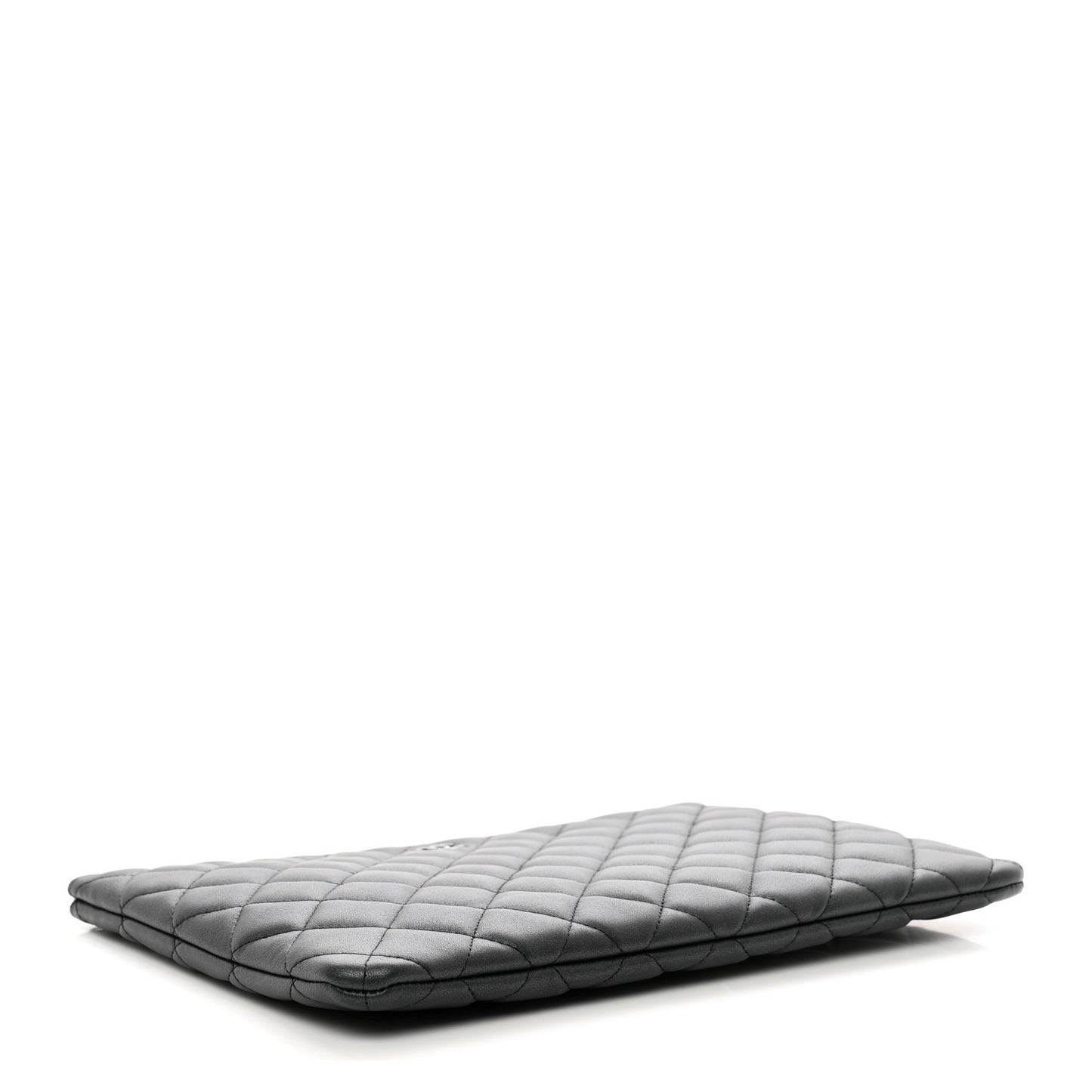 Pearly Lambskin Quilted Medium Cosmetic Case So Black