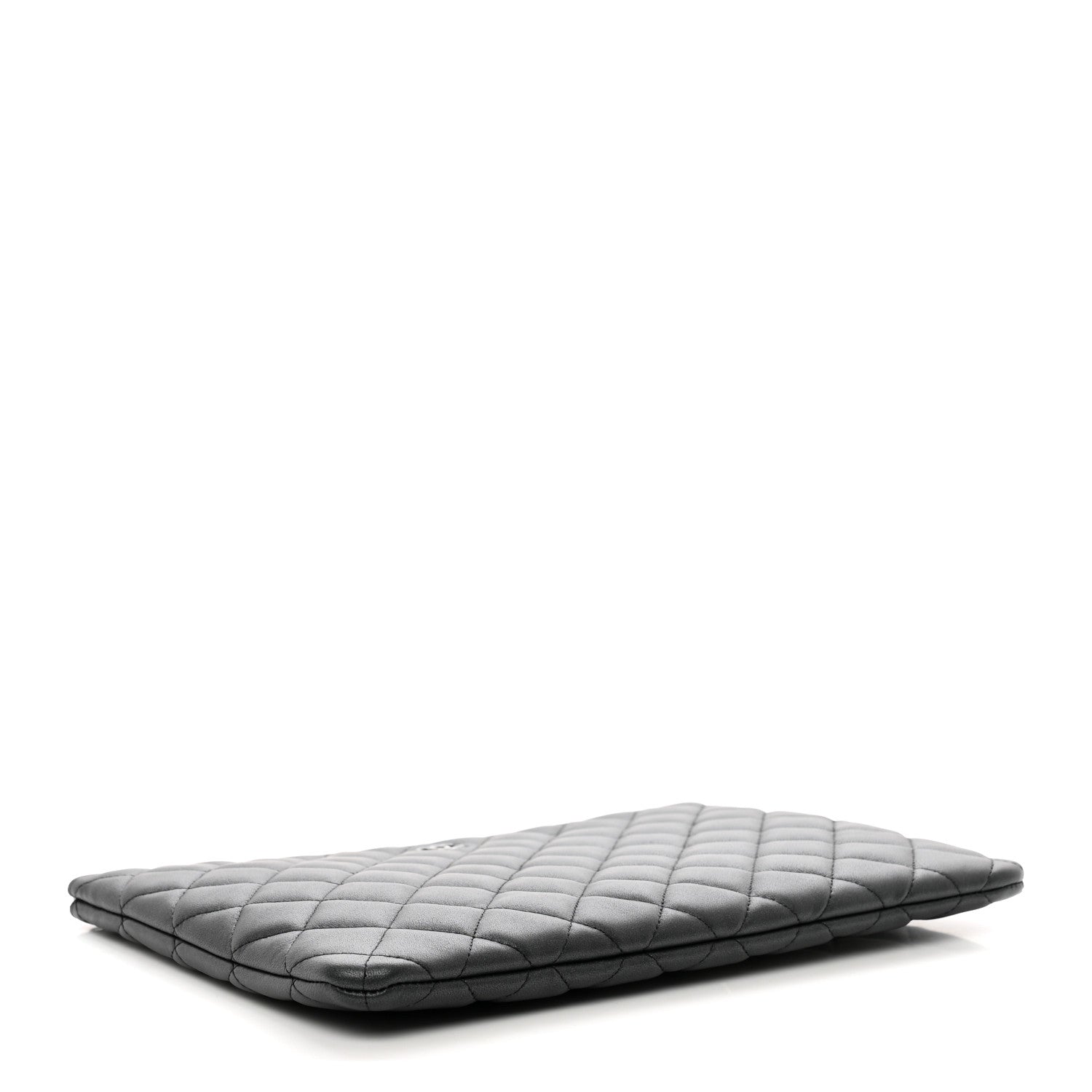 Chanel Pearly Lambskin Quilted Medium Cosmetic Case So Black 4 of 8