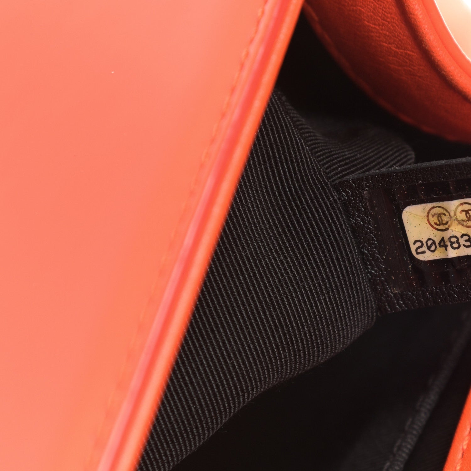 Chanel Patent Calfskin Quilted Medium Plexiglass Boy Flap Orange 7 of 13