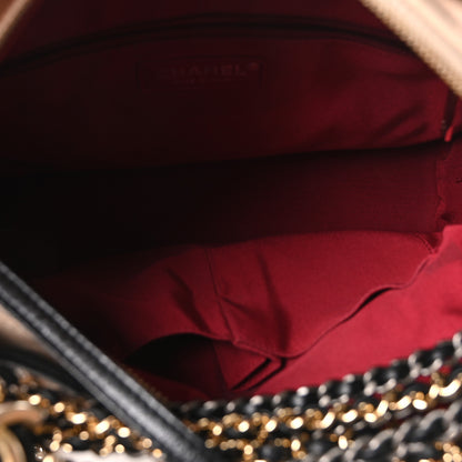 Chanel Aged Calfskin Quilted Medium Gabrielle Hobo Beige Black 5 of 10