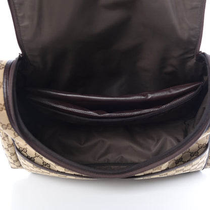 Gucci Monogram Natural Pigskin Large Diaper Bag Beige Ebony Cocoa Dark Chocolate 7 of 10