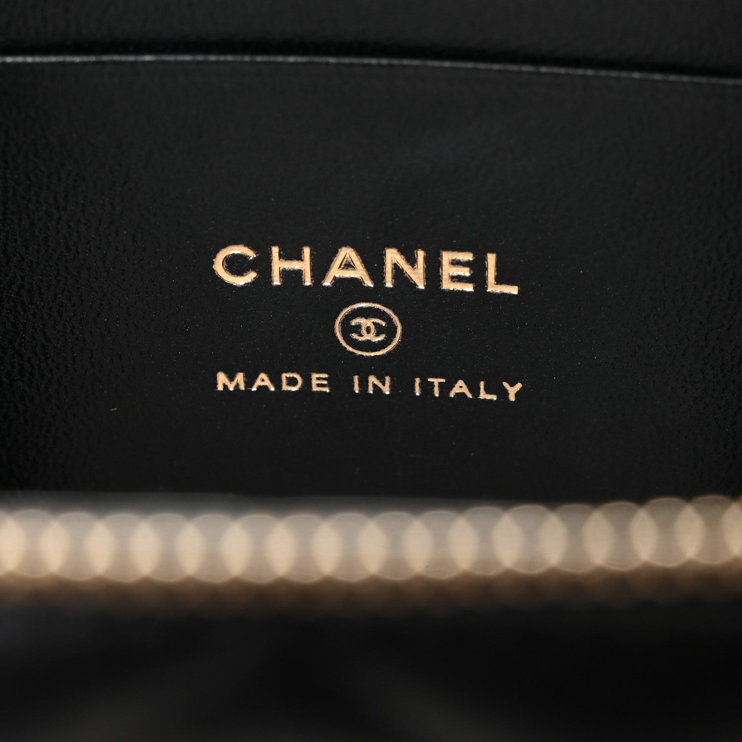 Chanel Lambskin Quilted Metal Small Top Handle Vanity Case With Chain Black 6 of 11