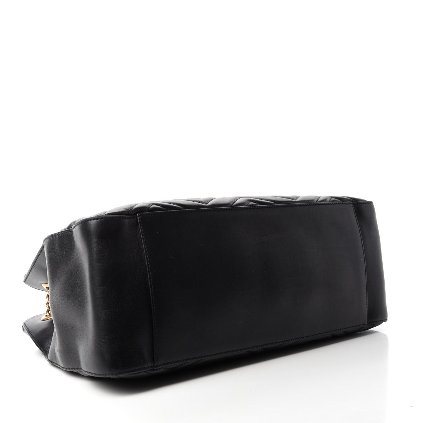 Calfskin Matelasse Medium GG Marmont Shoulder Tote Bag Black
